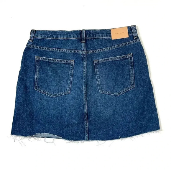 Everlane Reconstructed Denim Mini Skirt Size 32 - Picture 8 of 9